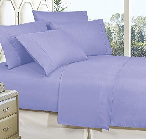 Elegant Comfort Luxurious Soft 1500 Thread Count Egyptian 5-Piece Premium Hotel Quality Wrinkle Resistant Coziest Bedding Set, Easy All Around Elastic Fitted Sheet, Deep Pocket, Split King, Lavender - Image 3