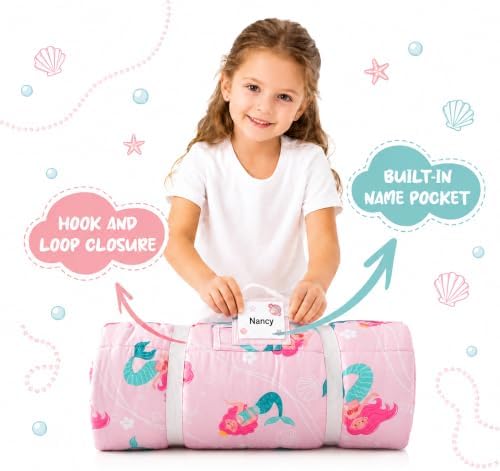 Toddler Sleeping Bag for Kids, Toddler Nap Mat Mermaid - Image 2