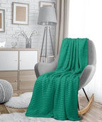 Utopia Bedding 100% Cotton Waffle Blanket Queen Emerald Green, 90x90 Inch - Image 6