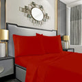 Mocassi Queen Sheet Set - Luxury Hotel 1800 Premier Bedding Sheets & Pillowcases - Ultra Soft Breathable & Cooling Bed Sheets - Deep Pocket - Wrinkle Resistant - 4 Piece Set - Queen, Red by MocassiLuxuryBedding
