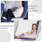 Portable Polyester Seat Hammock Footrest for Airplane and Train Travel - Image 3