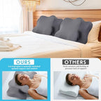 Hahafelt 2 Pcs Cooling Cervical Pillowcase, Dark Gray, Queen Size - Image 5