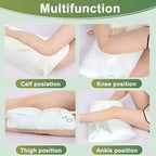 MINUPWELL Knee Pillow for Side Sleepers - 4" Height Between Leg & Under Knee Pillow for Back Sleepers - with 1060G 7D Fiber for Relieving Leg, Back, and Knee Pain - Rayon Derived from Bamboo - Image 4
