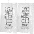 2Pcs Bye Storage Bags Compression Bvacuum Sealer Bags Seal Clothes Storage Compression Organizer Closure Pockets or Compression Bags for Travel Storage Bags/As Shown/110.00 * 67.00 * 2.00Cm by Unknown