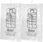 2Pcs Bye Storage Bags Compression Bvacuum Sealer Bags Seal Clothes Storage Compression Organizer Closure Pockets or Compression Bags for Travel Storage Bags/As Shown/110.00 * 67.00 * 2.00Cm by Unknown