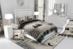 Erosebridal RV Camper Queen Comforter Set,Rustic Camping Bedding Sets for Travel Trailer,Cabin Style Quilt Bed Set for Kids Adults,Buffalo Plaid Farmhouse Bedroom Decor,2 Pillowcases All Season - Image 6