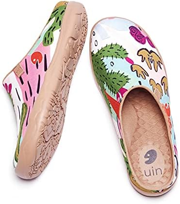 UIN Slipper Woman Travel Art Painted Shoes Wide Toe Casual Home Slip On Mules Malaga - Image 7
