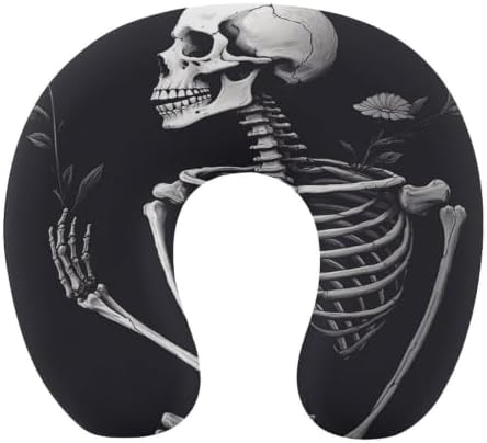 Aesthetic Skeleton U Shape Memory Foam Travel Neck Pillow by Unknown
