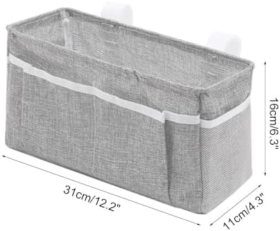 2Pcs Portable Bedside Hanging Caddy (Light gray ) - Image 3