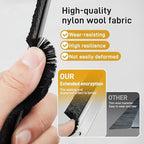 2 Pcs Door Sweep Door Brush Bottom Sweep with H-Shape Aluminum Alloy Base for Home、Industrial，1.6-Inch Door Brush (2.6Inch Wx39.4Inch L),Silver - Image 3