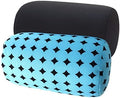 Bookishbunny 2pcs Micro Bead Microbead Roll Pillow Cushion for Bed Back Neck Head Body Support, 13" x 7", Various Designs (Black+BlueDot) by Bookishbunny
