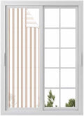 Window Privacy Film Frosted, Orange Stripes Reusable Static Cling Window Tints, Modern Minimalist Vertical Lines Heat Control Windows Films for Offices, Balcony, 29.5 x 118 Inches by Unknown