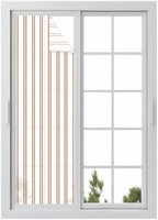 Window Privacy Film Frosted, Orange Stripes Reusable Static Cling Window Tints, Modern Minimalist Vertical Lines Heat Control Windows Films for Offices, Balcony, 29.5 x 118 Inches by Unknown