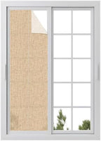 Window Privacy Film Frosted, Khaki Reusable Static Cling Window Tints, Rustic Farmhouse Solid Color Heat Control Windows Films for Offices, Balcony, 29.5 x 118 Inches by Unknown