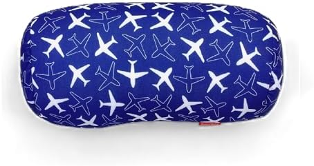 Bookishbunny 2pcs Micro Bead Microbead Roll Pillow Cushion for Bed Back Neck Head Body Support, 13" x 7", Various Designs (SmallPlaneNavy+Gray) - Image 3