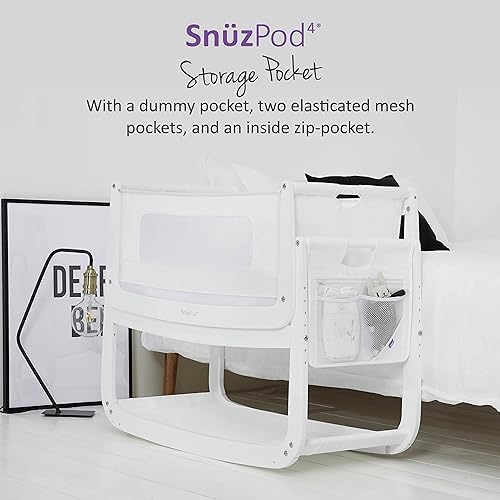 Snuz SnuzPod Hanging Diaper Caddy and Bedside Organizer, White - Image 2