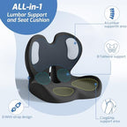 Ergonomic Seat Cushion with Lumbar Support Pillow for Office and Car - Image 3