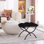 LITA Folding Ottoman, Foldable Footrest Stool, Portable Small Foot Stool for Couch, Collapsible Foot Rest Ottoman for Sofa, Accent Padded Ottomans for Lazy Chair, Living Room, Bedroom - Image 4