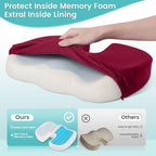 Gel Seat Cushion, Cooling Memory Foam Cushion for Office Chair, Red - Image 4