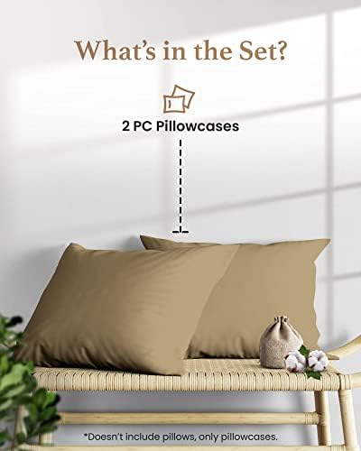 1000 TC Taupe King Pillowcases Set of 2 100% Egyptian Cotton Pillow Cases - Image 3