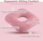 Anti-Slip Wheelchair Cushions, Bed Sore Cushions for Butt, Ergonomic Innovations Orthopedic Donut Pillow, Medical Seat Cushion for Sciatica, Back, Coccyx, Pressure Sore (Pink) - Image 2