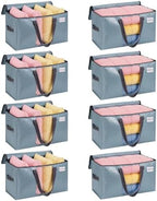 VENO Moving Bags, Wide Open Top, Clear Window, Light Blue, 8 Pack by Veno