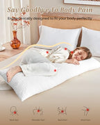 YZ HOME Waffle Weave Body Pillow for Adults, Memory Foam Insert - Image 4