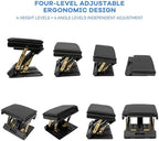 Foot Rest for Under Desk at Work, Height Adjustable Angle Ergonomic Foldable Footrest for Office, Gaming,Computer, Removable Pad Desk Foot Stool with Massage Beads - Image 2