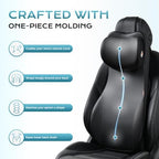 Coverado Car Seat Lumbar Support Pillow and Adjustable Headrest One-Piece Design, Memory Foam Breathable Back Neck Support Cushion, Ergonomic Widened Design for Car Truck Long Driving Back Pain Relief - Image 4