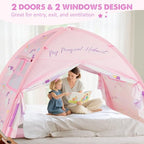 Twin Bed Tent for Kids, Twin Size Bed Canopy with Star Lights, Privacy Space Blackout Sleeping Tents, Indoor Breathable Portable Floor Bed Tent for Boys and Girls, Unicorn - Image 3