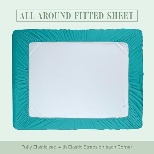 Elegant Comfort Luxury Soft 6-Piece 1500 Premium Hotel Quality Bed Sheet Set with Extra Deep Pockets 18-24 Inch, Wrinkle Free, Storage Pockets, Extra Deep Pocket 6PC Sheets, Full, Teal - Image 6