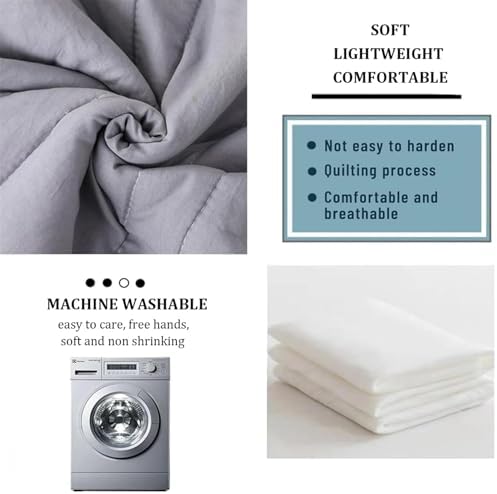 Summer Cooling Comforter, Lightweight Breathable Quilt, Double-Sided Cool Touch Fabric, Year-Round Use(Gray,71x87in) - Image 4