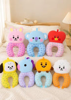 LINE FRIENDS Official BT21 Baby Tatton Reversible Neck Pillow - TATA, 2-Side Travel Neck Pillow Cushion for Airplane, Road Trip Essentials, Kpop Merch, Gift for Girls and Kpop Fans, 1 Count - Image 7