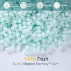Rainmr Queen Size Bed Pillow for Sleeping Shredded Memory Foam Adjustable Loft Pillows with Cooling Washable Pillow Case, 20x30 inches (White, Queen 1-Pack) - Image 4
