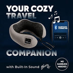 Bluetooth Music Semicircular Neck Pillow Wireless Bluetooth Speaker Suitable Airplane,Bus,Train,Car,Office,and Outdoor Camping for Sleeping, Resting The Best Travel Essentials. (Dark Gray) - Image 4