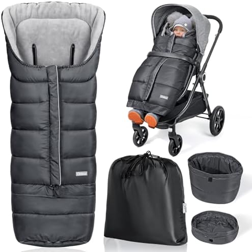 Orzbow Stroller Bunting Bag with Extended Footmuff, Weather-Proof, Warm by Orzbow-MakeParentingEasier