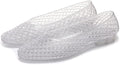 Jelly Flats for Women Jelly Sandals Low Heel Jellies Shoes Clear Pumps by KysBloes