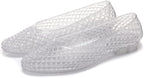 Jelly Flats for Women Jelly Sandals Low Heel Jellies Shoes Clear Pumps by KysBloes