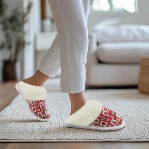 Cotton Slippers With Fluffy Edges House Slippers Non‑Slip Sole - Image 4