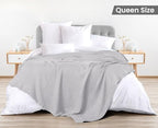 Utopia Bedding 100% Cotton Waffle Blanket Queen Size Silver, 90x90 Inch - Image 2