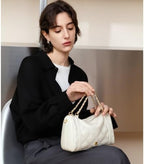 ELLE Women’s Quilted Chain Shoulder Bag, Black Pillow Purse, Small Handbag for Work, Party and Everyday Use - Image 3