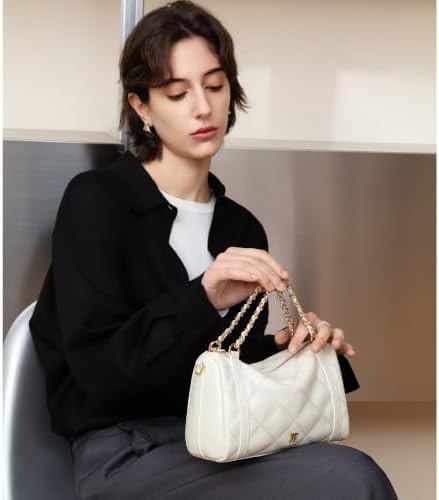 ELLE Women’s Quilted Chain Shoulder Bag, Black Pillow Purse, Small Handbag for Work, Party and Everyday Use - Image 3