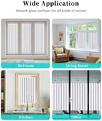 Window Privacy Film Frosted, Purple Stripes Reusable Static Cling Window Tints, Farmhouse Lines Modern Geometric Minimalist Heat Control Windows Films for Offices, Balcony, 29.5 x 118 Inches - Image 7