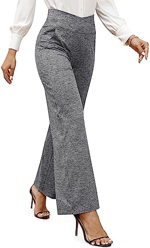G4Free EverGoing Wide Leg Yoga Pants for Women Crossover Waist with Pockets - Image 2