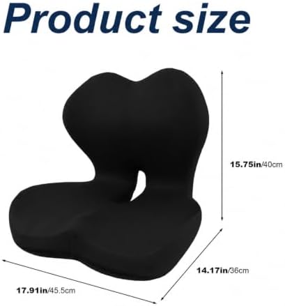 Seat Cushion with Integrated Lumbar Support, Memory Foam Ergonomic Cushion - Image 2