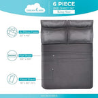 DREAMCARE King Size Sheets Set - 6 pcs Breathable Cooling Sheets King Size - Image 3