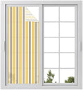 Window Privacy Film Frosted, Yellow Brown Striped Static Cling Door Window Covering, Modern Farmhouse Vertical Stripes UV Blocking Windows Film for Office, Hotel, Bedroom, 29.5 x 78.7 Inches by Unknown