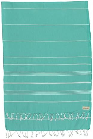 Bersuse Towels Anatolia XL Beach Blanket Throw Blanket Turkish Towel 100% Cotton Extra-Large Quick-Dry Lightweight Premium Peshtemal Towel - 61x82 Inches, Mint Green by Bersuse