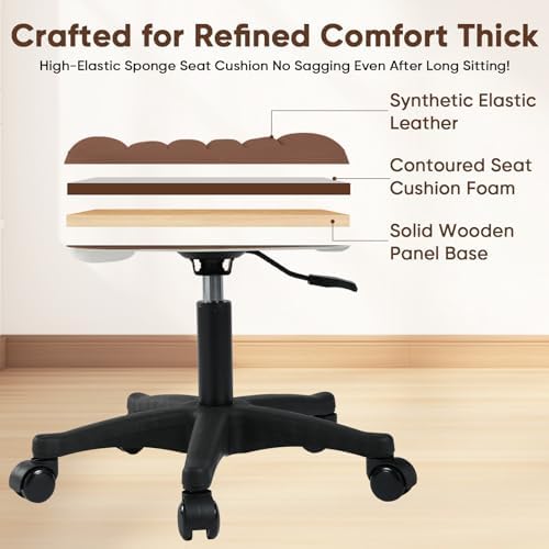 Ergonomic Adjustable Under Desk Footrest,Ottoman with Wheels - Image 4