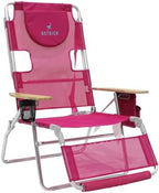 Ostrich The Altitude 3N1 Reclining Lounge Chair, Relaxing Beach Seat, Pink by OstrichProducts